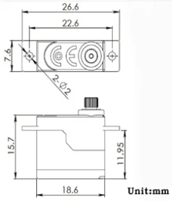 Blue Bird BMS-101DMG Servo - 1.0Kg.cm 0.07s 4.5g 8mm -Remote Control Models Store blue bird bms 101dmg servo 1 0kg cm 0 07s 4 5g 8mm 50