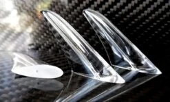 Clear Streamlined Antenna Supports (2)