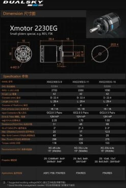 Dualsky XM2230EG-16 1550 RPM/V 42g Outrunner 9 Dualsky XM2230EG-16 1550 RPM/V 42g Outrunner -Remote Control Models Store dualsky xm2230eg 16 1550 rpm v 42g outrunner 40
