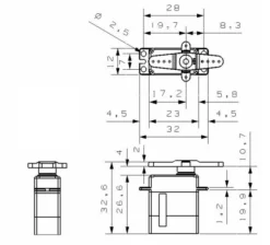 KST DS315MG Servo Servo - 4.8Kg.cm 0.07s 20.5g 12mm -Remote Control Models Store kst ds315mg servo servo 4 8kg cm 0 07s 20 5g 12mm 80