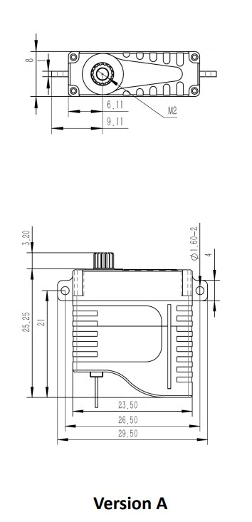 KST HS08A Wing Servo - 5.2Kg.cm 0.11s 11.0g 8mm 5 KST HS08A Wing Servo - 5.2Kg.cm 0.11s 11.0g 8mm - Image 5