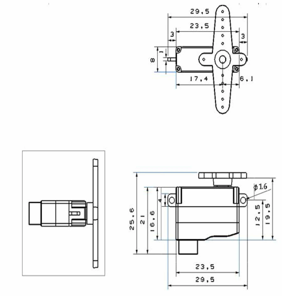 KST X08H V5 & V6 Wing Servo - 2.8Kg.cm 0.09s 8.9g 8mm 4 KST X08H V5 & V6 Wing Servo - 2.8Kg.cm 0.09s 8.9g 8mm - Image 4