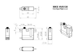 MKS HV6130 Servo - 8.1Kg.cm 0.10s 22.5g 10mm -Remote Control Models Store mks hv6130 servo 8 1kg cm 0 10s 22 5g 10mm 80