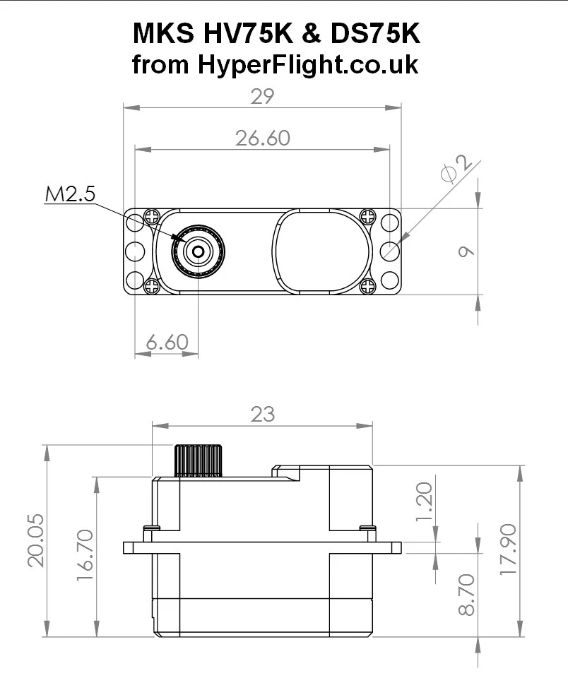 MKS HV75K Servo - 3.3Kg.cm 0.09s 7.8g 9mm 4 MKS HV75K Servo - 3.3Kg.cm 0.09s 7.8g 9mm - Image 4
